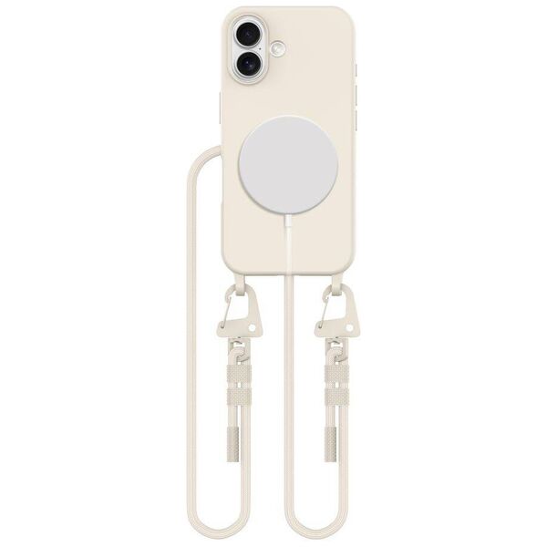 Case IPHONE 16 Tech-Protect Magnecklace MagSafe Latte creamy 5906302311910