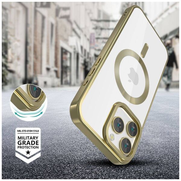 Case IPHONE 16 PRO Tech-Protect MagFlex MagSafe Satin gold 5906302312146