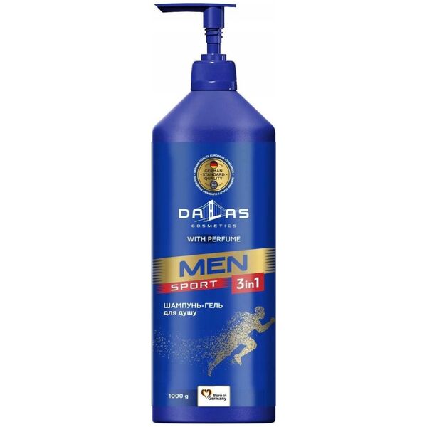 Alkotest DALAS_Men żel pod prysznic 3w1 żel pod prysznic do twarzy, ciała i włosów Sport 1000g