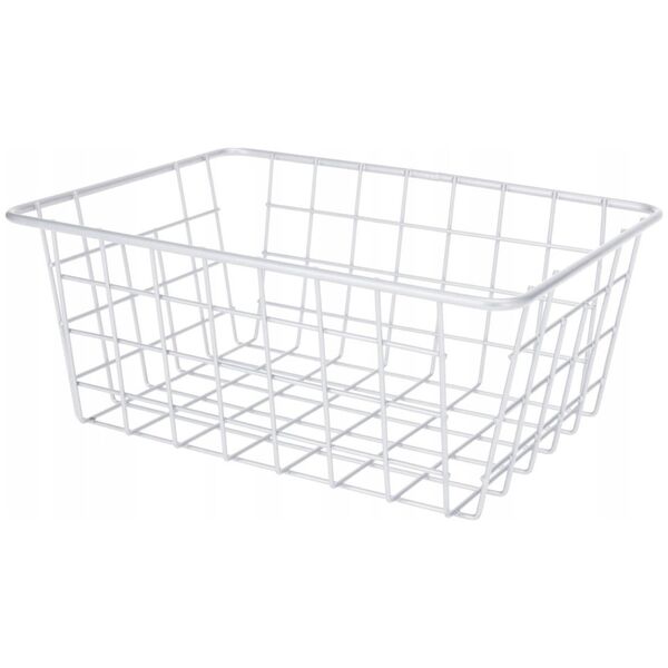 Storage Solutions Koszyk metalowy na owoce, szary, 24 x 18 x 10 cm