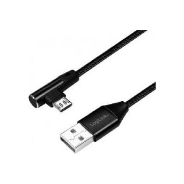 Kabel USB LogiLink USB-A - microUSB 1 m Czarny (CU0142)