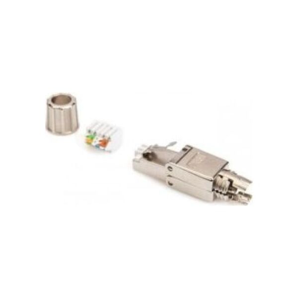 Digitus Wtyk modularny Field Termination Plug RJ45 Cat.6A FTP shielded AWG 22-27 10GbE PoE+ tool free cap and metal latch