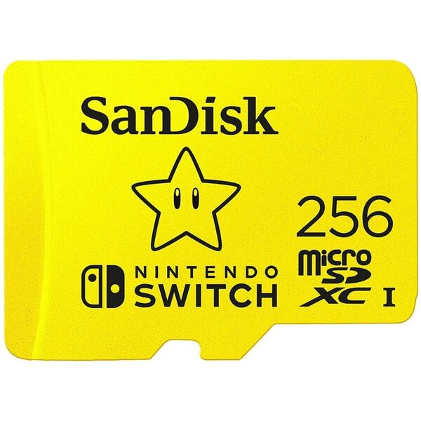Karta SanDisk Nintendo Switch MicroSDXC 256 GB Class 10 UHS-I/U3 A1 V30 (SDSQXAO-256G-GNCZN)