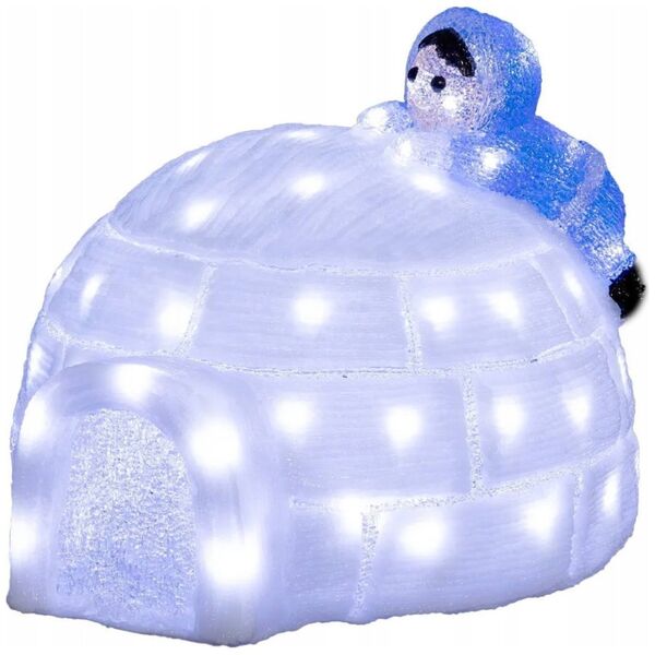 Dekoracja świąteczna Fééric Lights and Christmas Ozdoba świetlna zewnętrzna, igloo z akrylu, 70 LED