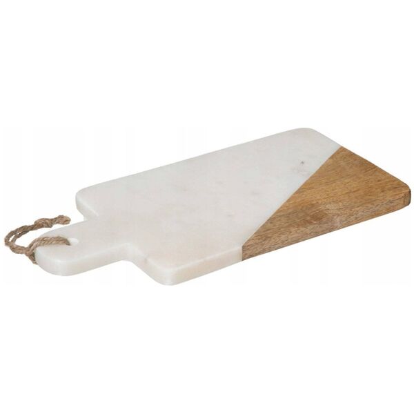 Deska do krojenia Secret de Gourmet Deska do krojenia GEOM HYGGE, 15 x 30 cm, marmur, biała