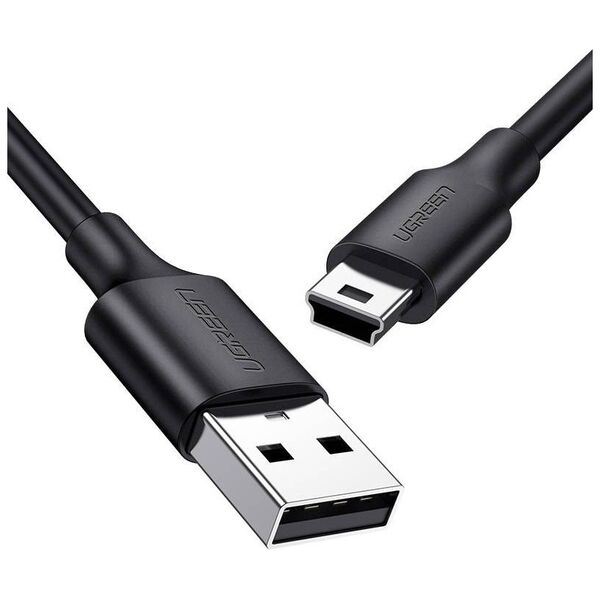 Kabel USB Ugreen USB-A - miniUSB 0.5 m Czarny (UGR1137BLK)