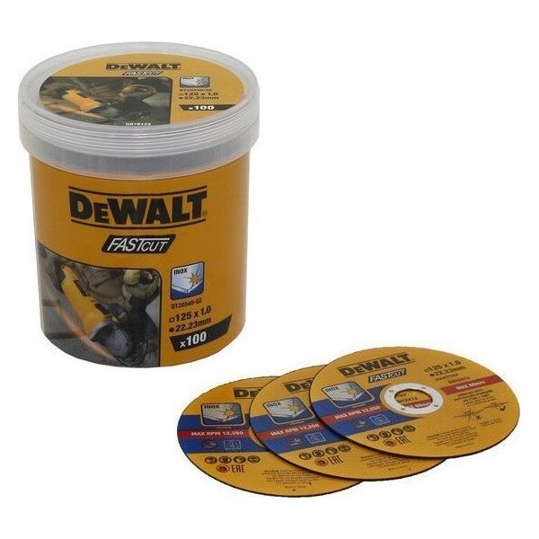 Dewalt 100 tarcz 125x1mm do metalu INOX (DT20540-QZ)
