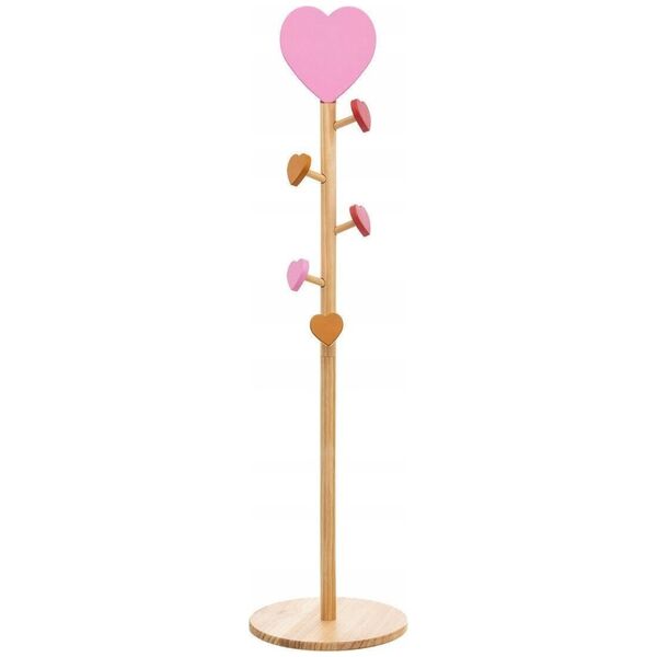 Atmosphera Wieszak stojący dla dzieci LOVE, haczyki serduszka, 135 cm