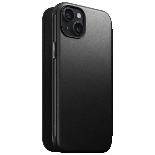 Nomad Modern Leather Folio case for iPhone 15 Plus 6,7&quot; black 8565000162452