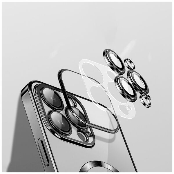 Vmax Electroplating Mag TPU case for iPhone 16 Plus 6,7&quot; black 6976757304262
