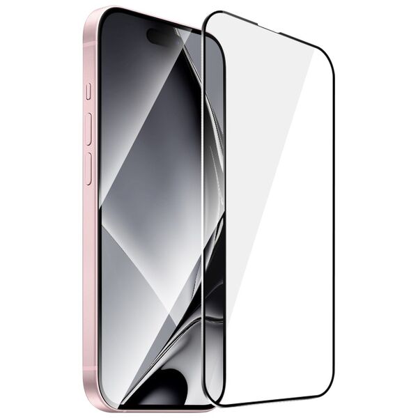 Tempered glass metal frame for iPhone 15 Plus 6,7&quot; black frame 5900495756442