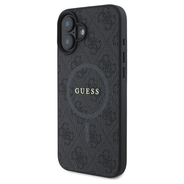 Guess case for iPhone 16 6,1&quot; GUHMP16SG4GFRK black hardcase 4G Ring Classic Logo MagSafe 3666339327200