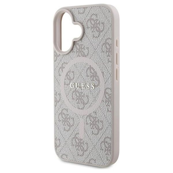 Guess case for iPhone 16 Plus 6,7&quot; GUHMP16MG4GFRP pink hardcase 4G Ring Classic Logo MagSafe 3666339327330