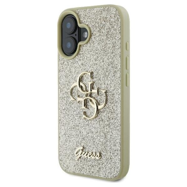 Guess case for iPhone 16 Plus 6,7&quot; GUHCP16MHG4SGD gold hardcase Fixed Glitter Big 4G 3666339328573