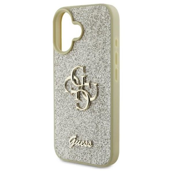 Guess case for iPhone 16 Plus 6,7&quot; GUHCP16MHG4SGD gold hardcase Fixed Glitter Big 4G 3666339328573