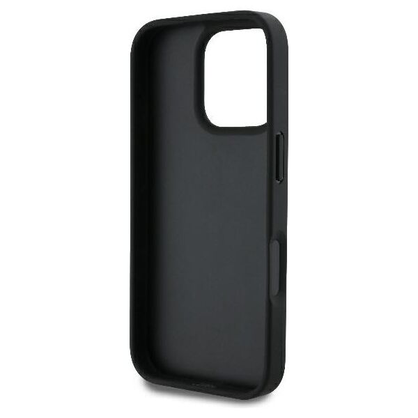 Guess case for iPhone 16 Pro 6,3&quot; GUHCP16LP4TDPK Leather 4G Triangle Strass black MagSafe 3666339327385