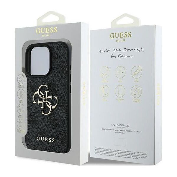 Guess case for iPhone 16 Pro 6,3&quot; GUHCP16L4GMGGR 4G Big Logo black 3666339327545