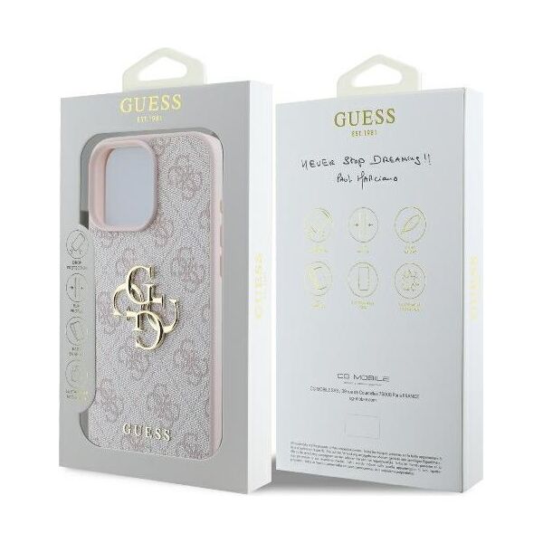 Guess case for iPhone 16 Pro Max 6,9&quot; GUHCP16X4GMGPI 4G Big Logo pink 3666339327675