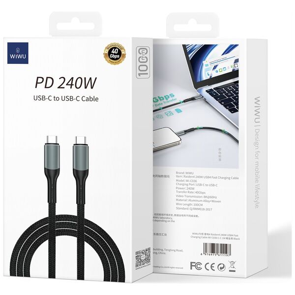 WIWU 240W PD Projector cable Wi-C036 C-C 6976975611197