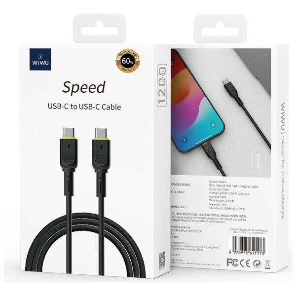 WIWU 60W Speed cable Wi-C034 C-C black 6976975611173