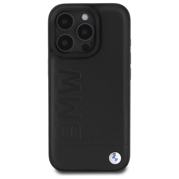 BMW case for iPhone 16 Pro Max 6,9&quot; BMHCP16XSLLBK Hardcase Leather Hot Stamp black 3666339349738