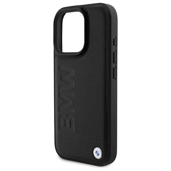 BMW case for iPhone 16 Pro 6,3&quot; BMHMP16LSLLBK Hardcase Leather Hot Stamp MagSafe black 3666339311681