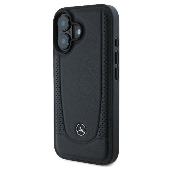 Mercedes case for iPhone 16 6,1&quot; MEHCP16SARMBK Hardcase Leather Urban black 3666339345808