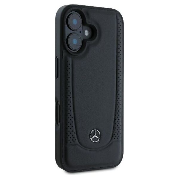 Mercedes case for iPhone 16 6,1&quot; MEHCP16SARMBK Hardcase Leather Urban black 3666339345808