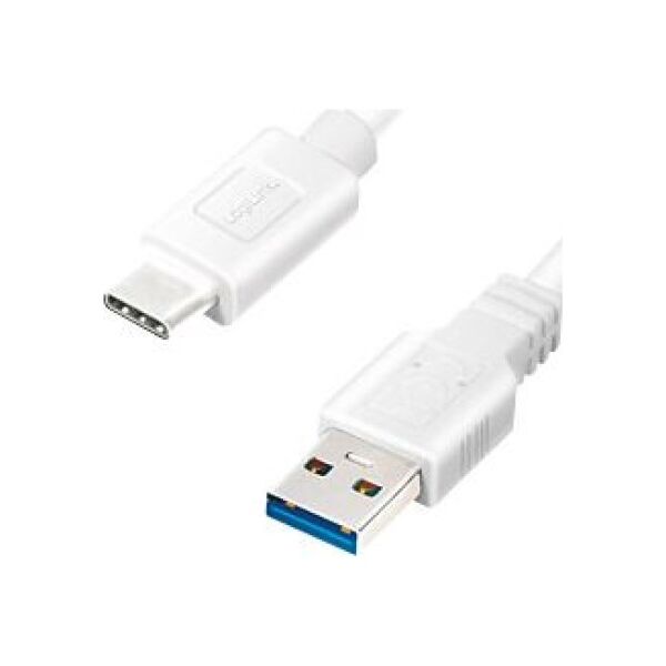 Kabel USB LogiLink USB-A - USB-C 2 m Biały (CU0176)