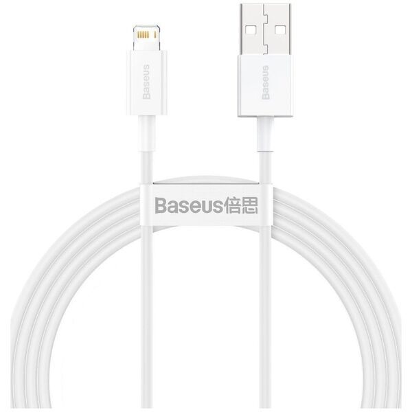 Kabel USB Baseus USB-A - Lightning 1.5 m Biały (CALYS-B02)