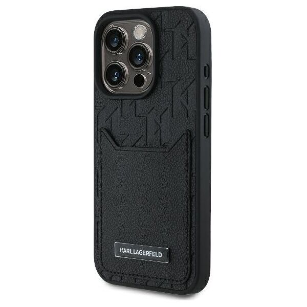 Karl Lagerfeld case for iPhone 16 Pro Max 6,9&quot; KLHCP16XPGKHPRPK black Hard Cardslots Monogram 3666339294151