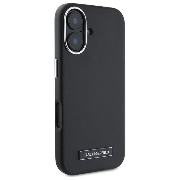 Karl Lagerfeld case for iPhone 16 Plus 6,7&quot; KLHMP16MPGMSRPK black Hard FW Metal Plate MagSafe 3666339318895