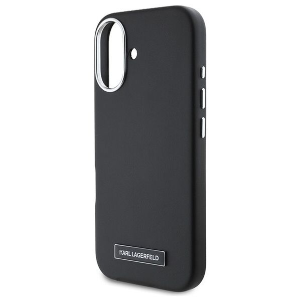 Karl Lagerfeld case for iPhone 16 Plus 6,7&quot; KLHMP16MPGMSRPK black Hard FW Metal Plate MagSafe 3666339318895