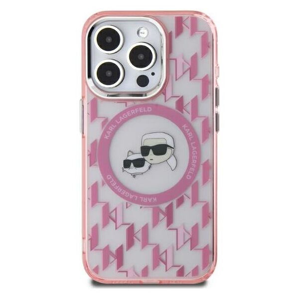 Karl Lagerfeld case for iPhone 16 Pro Max 6,9&quot; KLHMP16XHMCKMHP pink Hard IML Monogram Karl&Choupette Head MagSafe 3666339318437