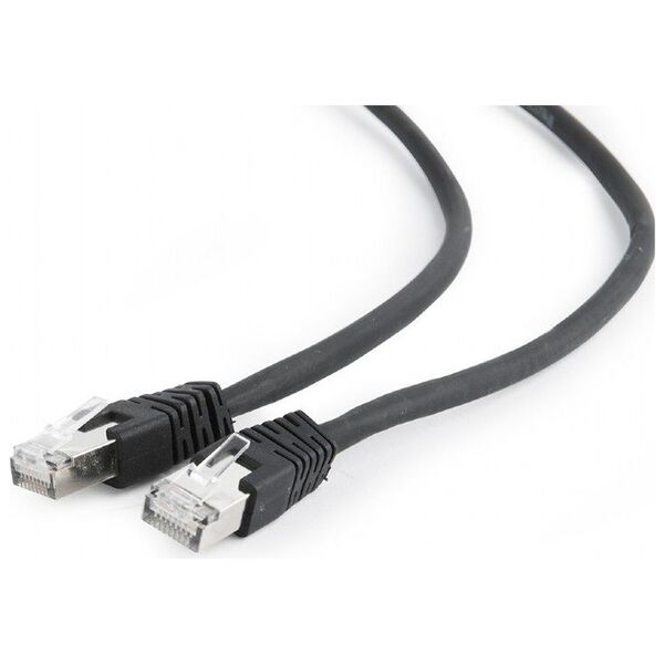 Gembird RJ-45/RJ-45, kat.6A, S/FTP, czarny, 2m (PP6A-LSZHCU-BK-2M)