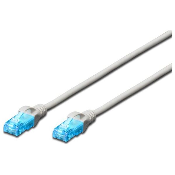 Digitus Kabel krosowy patchcord U/UTP kat. 5e szary 0,5m (DK-1512-005)