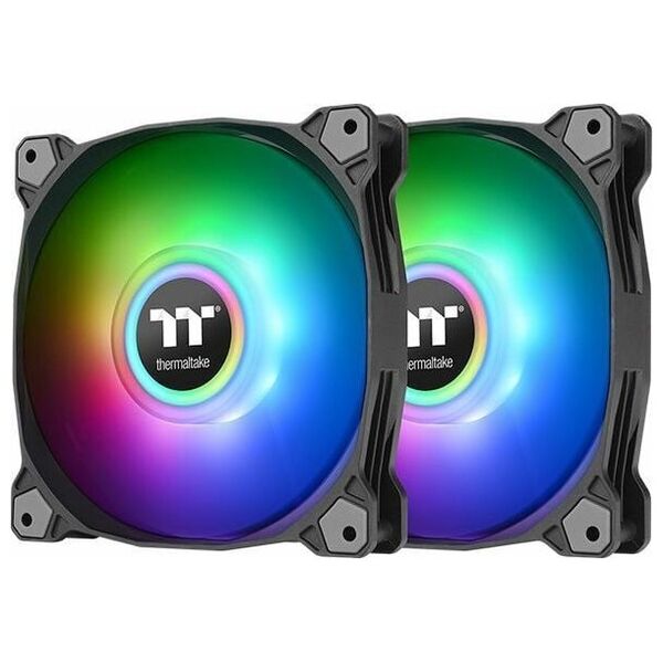 Wentylator Thermaltake Pure Duo 12 ARGB 2-pack Czarne (CL-F115-PL12SW-A)