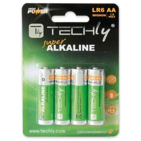 Techly Bateria High Energy AA / R6 4 szt.