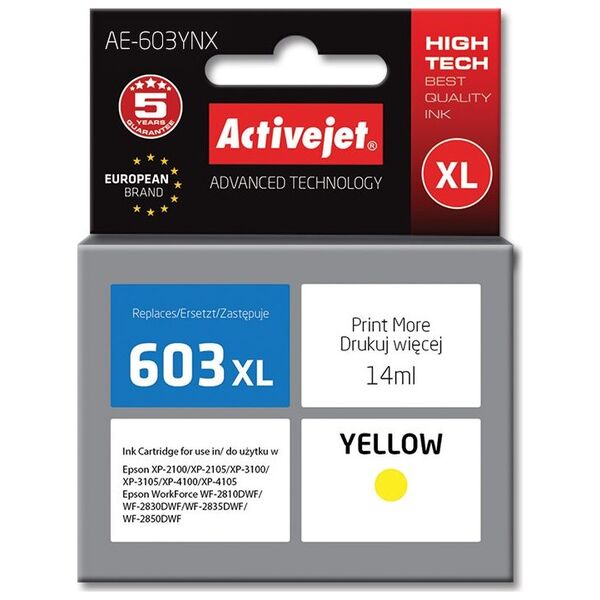 Tusz Activejet Tusz 603XL Yellow (AE-603YNX)