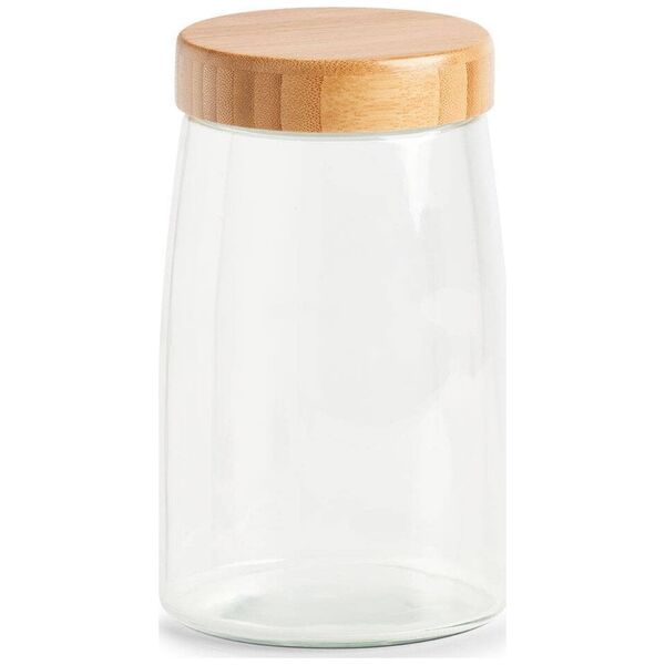 Γυάλινο βάζο Zeller με καπάκι από μπαμπού, 1600 ml 13458372 4003368195629