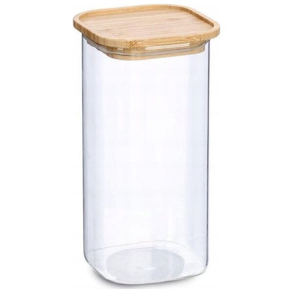 Βάζο Zeller με καπάκι από μπαμπού, 1600 ml, 11 x 11 x 22 cm 13458374 4003368194929