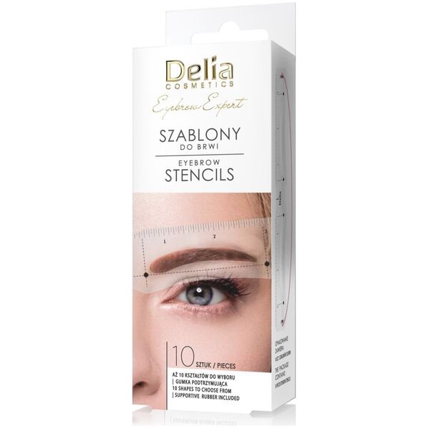 Delia DELIA Eyebrow Expert - Szablony do brwi - 10 różnych kształtów