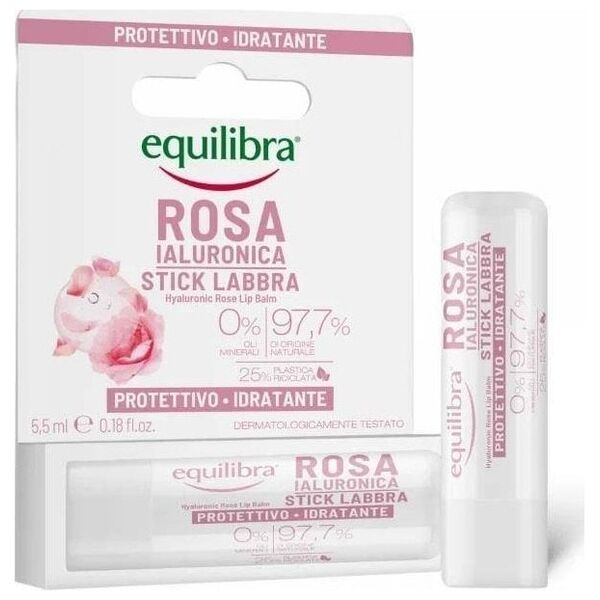 Equilibra Equilibra Rosa różany balsam do ust z kwasem hialuronowym 5.5ml