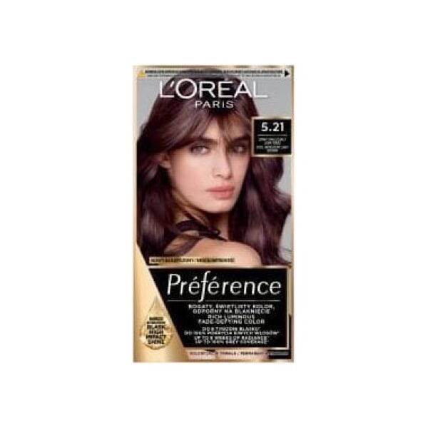 L’Oreal Paris LOREAL Preference Farba do włosów 5.21 Zimny Opalizujący Jasny Brąz