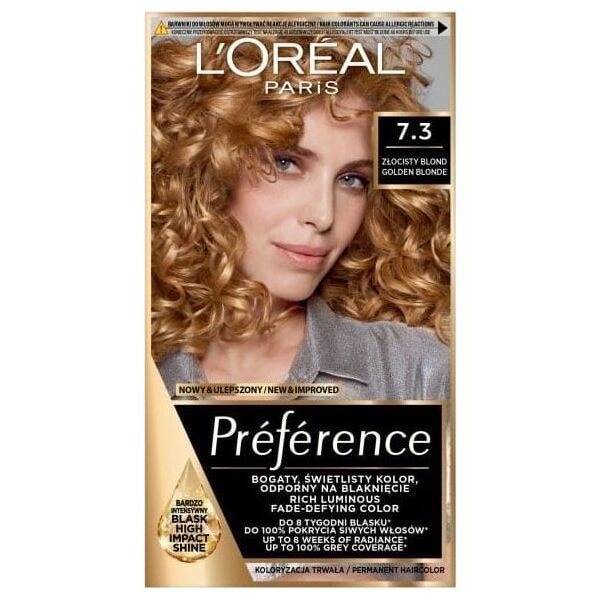 L OREAL LOREAL Preference Farba do włosów 7.3 Złocisty Blond