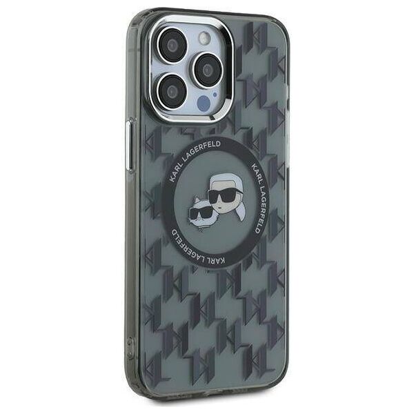 Original Case IPHONE 15 PRO Karl Lagerfeld IML Monogram Karl&Choupette Head MagSafe (KLHMP15LHMCKMHK) black 3666339284909