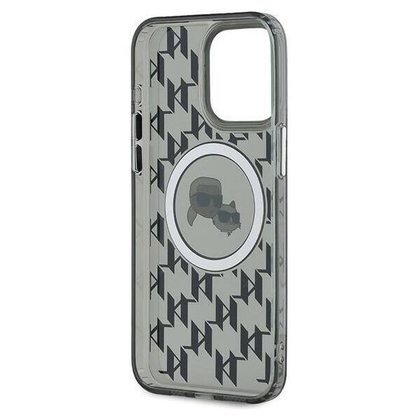 Original Case IPHONE 15 PRO Karl Lagerfeld IML Monogram Karl&Choupette Head MagSafe (KLHMP15LHMCKMHK) black 3666339284909