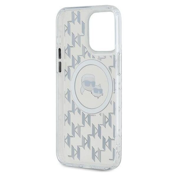 Original Case IPHONE 15 PRO Karl Lagerfeld IML Monogram Karl&Choupette Head MagSafe (KLHMP15LHMCKMHT) transparent 3666339285326