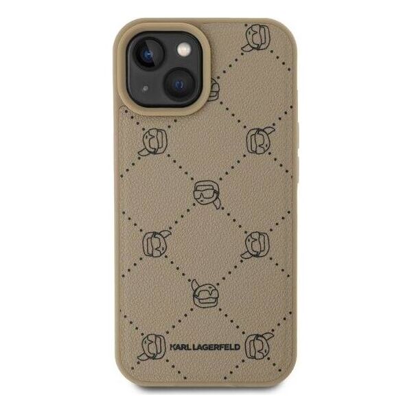 Original Case IPHONE 15 Karl Lagerfeld Karl Head MagSafe (KLHMP15SPGKHPHE) beige 3666339252786