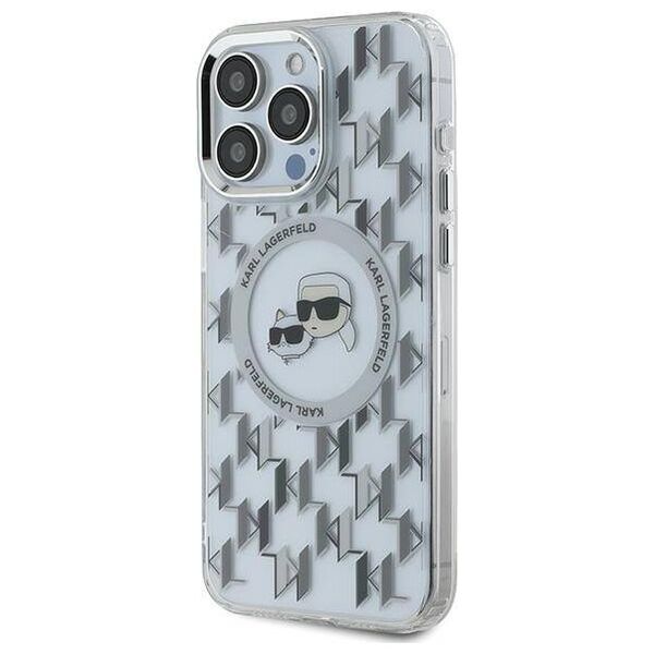 Original Case IPHONE 15 PRO MAX Karl Lagerfeld IML Monogram Karl&Choupette Head MagSafe (KLHMP15XHMCKMHT) transparent 3666339285333